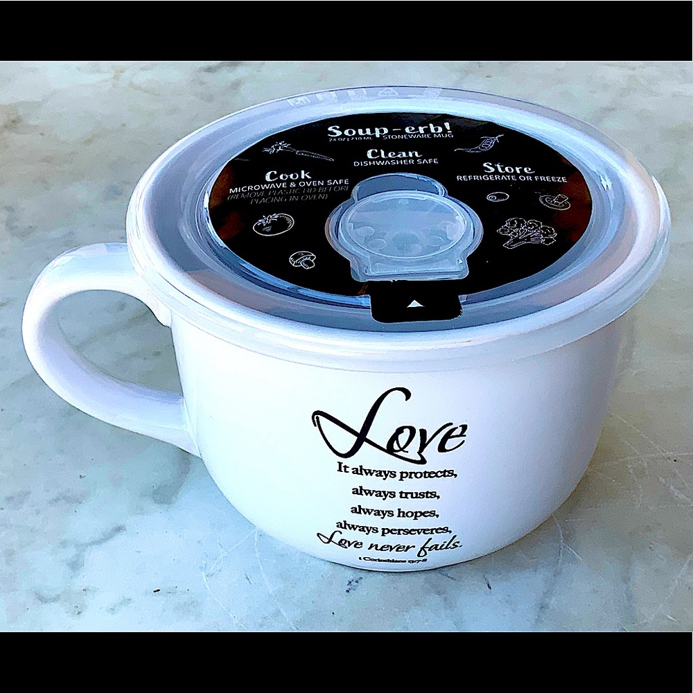 HOME ESSENTIALS SOUP ERB MUG PRAY I CORINTHIANS 13